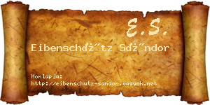 Eibenschütz Sándor névjegykártya