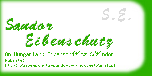 sandor eibenschutz business card